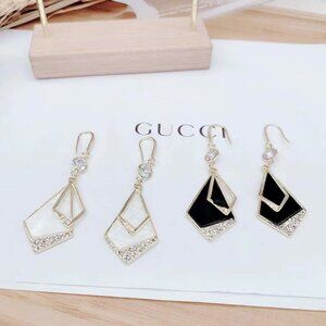 Fashion gold-plate & silver plate earrings